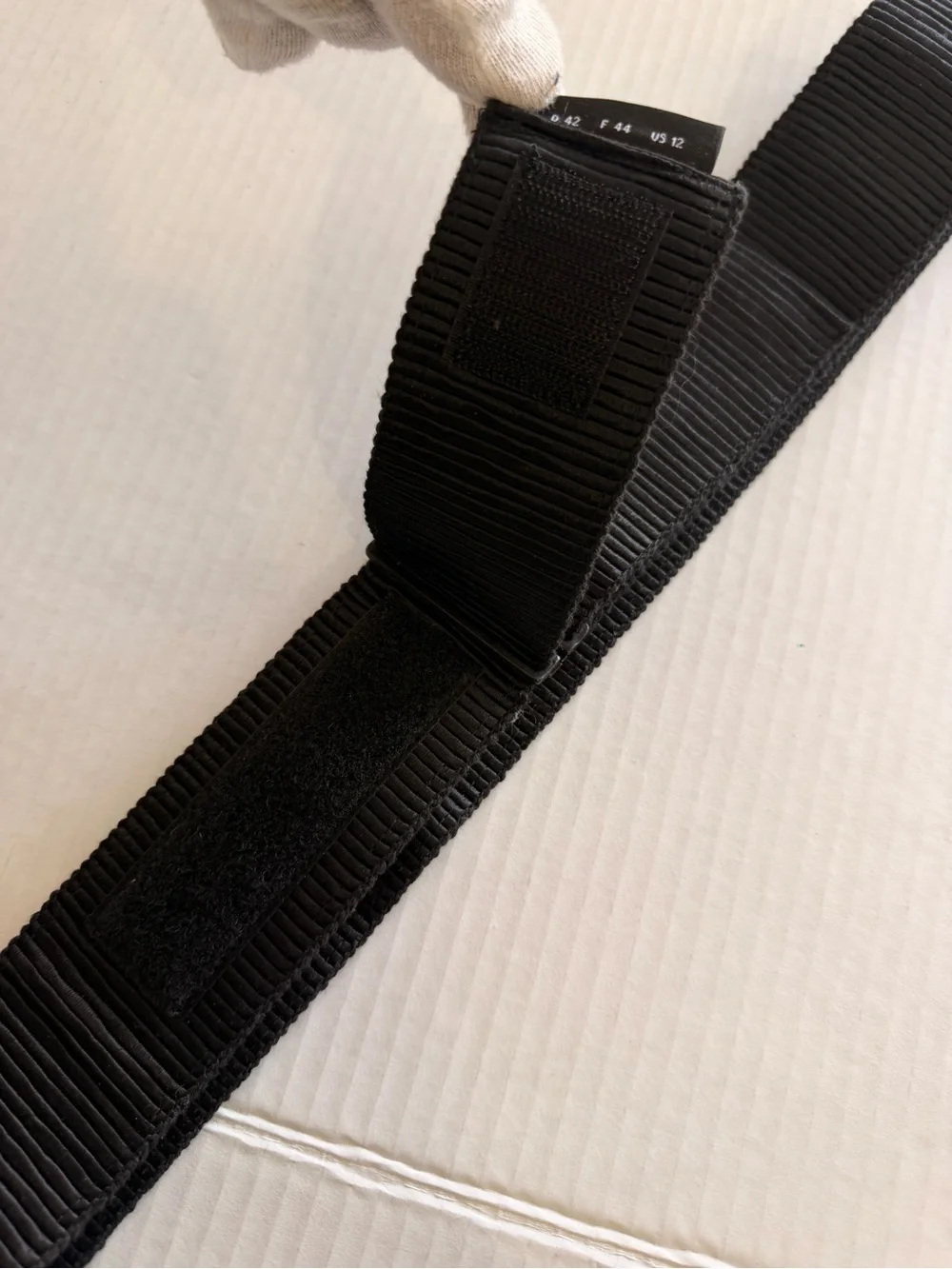 Akris Black Grosgrain Ribbon belt(thick corduroy)